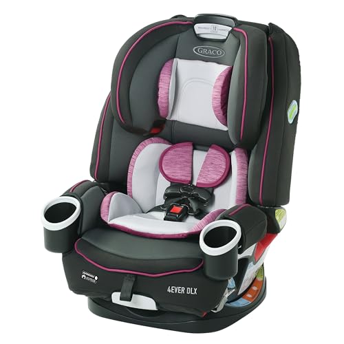 Graco® 4Ever DLX 4-in-1 Car Seat Pink Infant to Toddler Car Seat with 10 Years of Use Rear-facing Forward-facing and Booster Modes Safe Comfortable and Convenient