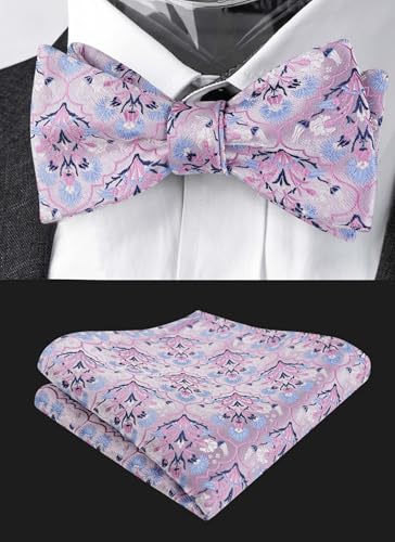 Image of Alizeal Mens 2pcs Floral Pattern Bow Tie Set