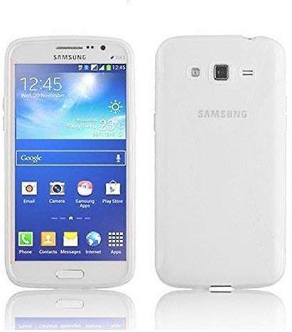 Preisvergleich Produktbild cofi1453 Silikon Schutz Hülle Case Cover Bumper Zubehör Gummihülle kompatibel mit Samsung Galaxy Grand 2 G7102 / G7105 Transparent
