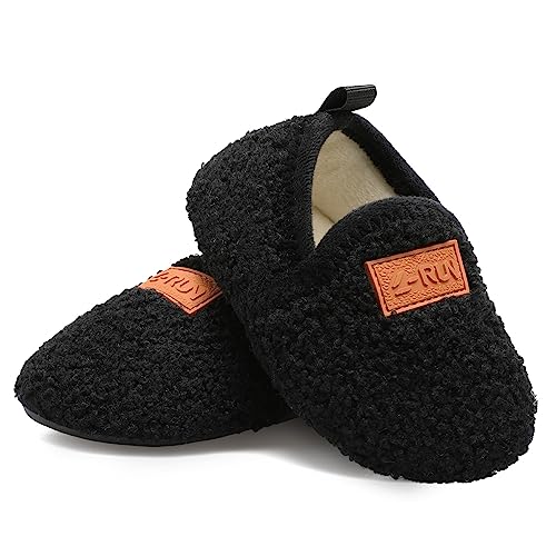 L-RUN Toddler Boys Girls House Slippers Indoor Home Shoes Warm Slipper Socks for Kids Baby Soft Winter Warm Walking Shoes4