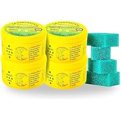 Fregadero Piedra Blanco LA FANTASTICA PIEDRA BLANCA ALEMANA PIERRE BLANCHE BOTE 600 GRAMOS (LOTE 4 BOTES + 4 ESPONJAS)