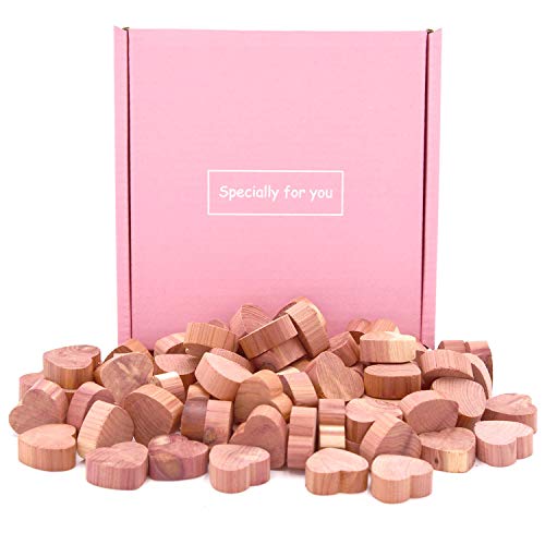 Venxic Cedar Blocks for Clothes Storage, 100% Natural Aromatic Cedar Wood Hanger Balls, Sachets for Drawers and Closets Fresh Scents (80 Pack)