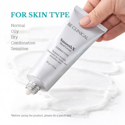 Image of Be Clinical SmoothX Hand Cream | Reduces Wrinkles, Skin Sagging and Hydrates Hands | Matrixyl Synthe'6, Cyclopeptide-5, Hyaluronic Acid, Niacinamide