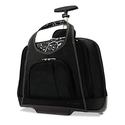 Kensington K62533US Contour Balance Notebook Roller Bag in Onyx, Fits Most 15-Inch Notebooks