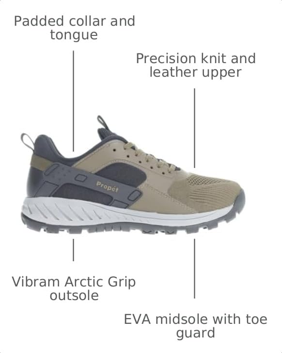 Image of Propet Mens Visp Trail Running Sneakers Shoes - Green
