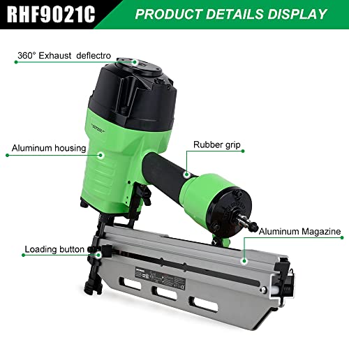 Dotool Framing Nail Gun 21 Degree 2-Inch To 3-1/2-Inch With Tool-Less Depth Adjustment Pneumatic Framing Nailer Air Nail Gun For Wall Sheathing, Siding Mount #TOP1