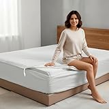 Zipper Fitted Sheet - Includes 1 Fitted Sheet Base & 2 Zip-On Sheets - Upto 16” in. Deep Pockets King Size Zipper Fitted Sheet - Easy to Change, Sateen Cotton 600 TC Fitted Sheet - White