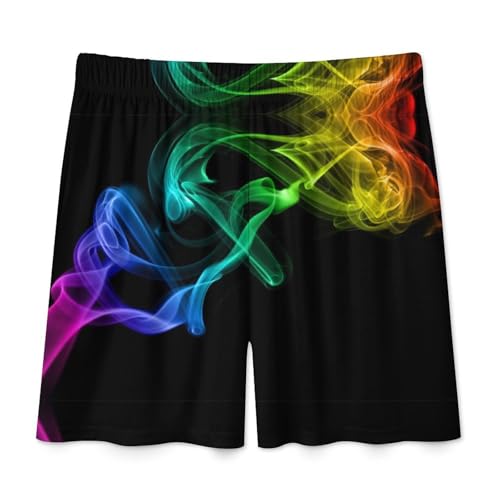 Glow in Dark Splatter Neon Men's Shorts Pajama Sleepwear Swim Trunks Funny Swimsuit4