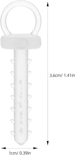 Miniatura 3 de Angoily 100 tapas redondas de adorno de Navidad, tapas de gancho de Navidad, adornos de bolas de Navidad, accesorios de tapa de repuesto para