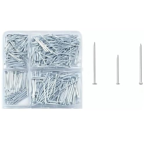 Portal AE Assortment Of Hardware Screws Small Nails For Hanging Pictures Assortment Of 4 Sizes For Wood Screws Wall Screws HW-001 5 8 10 12 Cm (Silver)
