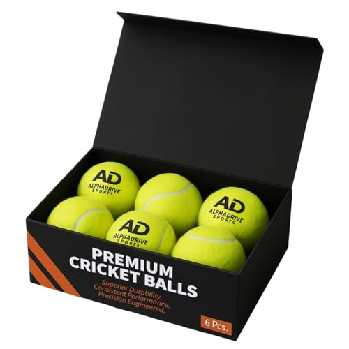 Image of Heavy Cricket Tennis Balls - Pack of 6 | Heavy-Weight Training Balls for Power Hitting & Hard-Surface Play | Durable High-Bounce Practice Balls (Yellow (Heavy), Super (Pack of 6))