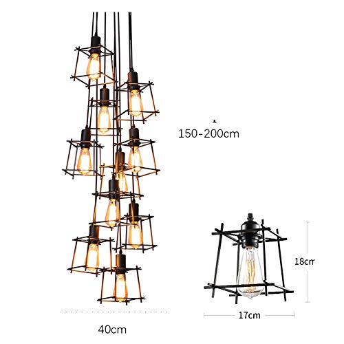 Lustre industriel E27 pour l'éclairage de bar et restaurant rétro