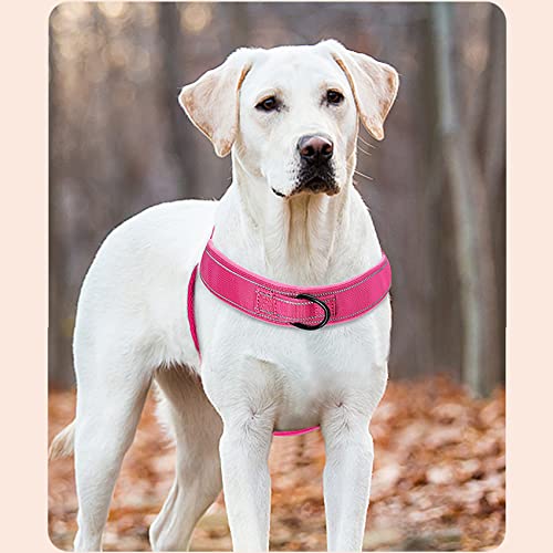 No Pull Dog Harness Pink for Small Medium Large Sized Dog, Reflective Escape Proof Adjustable Dog Harnesses with 2 Patch, L - Image 6