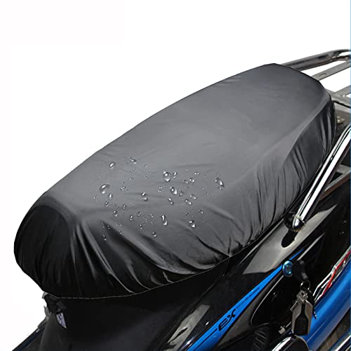 Taekooki Motorrad Sitzbankbezug Schwarz L - Wasserdichter Sitzbezug aus Oxfordtuch für Roller und Moped, mit Gummiband für Sitzschutz