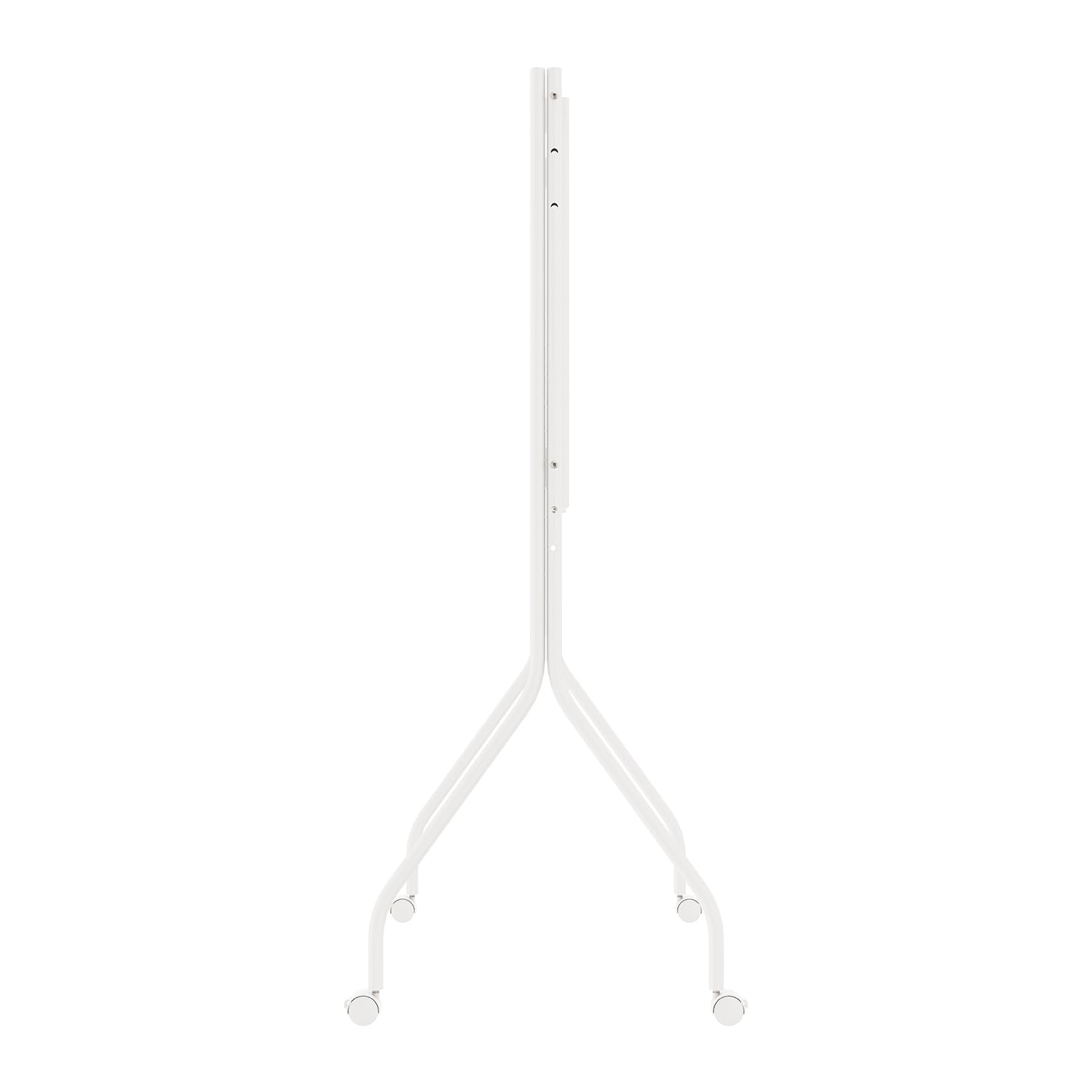 Soporte para TV con Ruedas Maclean, de 37 a 80 Pulgadas, VESA 600x400 (Blanco)