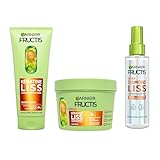 Garnier Fructis Keratin Liss Routine Shampoo, Maske und Glättungsspray, angereichert mit pflanzlichem Keratin und Arganöl