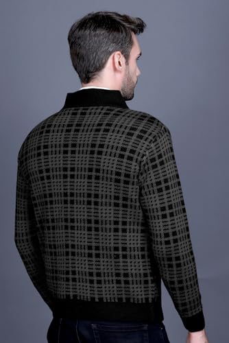 Image of GODFREY Full Sleeve Zipper Sweater for Man Winter Wear -Mens Woolen Sweaters Turtle Neck