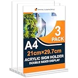 aufsteller a4 【Hochwertiges Acrylglas-Material】Unsere Acryl-Schilderständer sind aus hochwertigem Acryl-Kunststoffglas, das derzeit auf dem Markt ist, hergestellt, das effektiv dem Herunterfallen widerstehen kann. Dieses Acrylschild hat eine lange Lebensdauer und ist langlebig. Zur Erinnerung: Um zu verhindern, dass das Produkt zerkratzt wird, entfernen Sie bitte die Schutzfolie vor dem Gebrauch.
