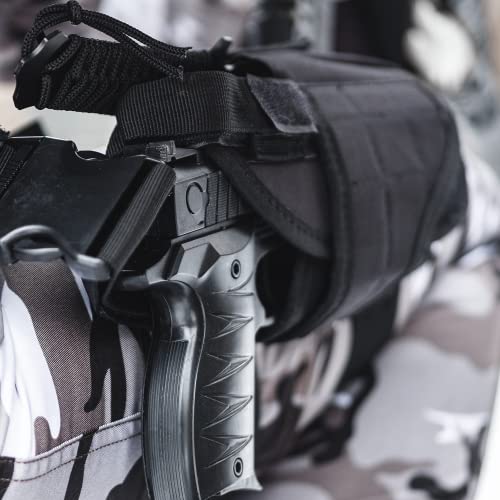 Drop Leg Holster Right Handed Tactical Thigh Pistol Gun Holster - Leg Holsters For Pistols, Thigh Holster For Women And Men - Leg Holster For 9Mm - 1000D Nylon Drop Holster With Magazine Pouch - Black #TOP7