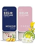 EM.5 Memoir & Carat Solid Perfumes | Pack of 2 | Alcohol Free | Cologne for Men & Women | Non-Greasy Perfume Wax | Strong & Lasting Fragrance