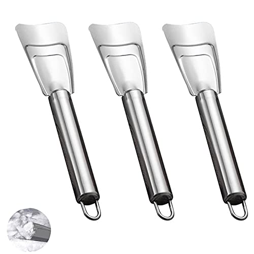 Grattoir À Glace Cuisine Congélateur Grattoir à Glace en Acier Inoxydable Dégivreur pour Cuisines Grattoir à Glace Cuisine Congélateur Pelle Pour Réfrigérateur Pelle Alimentaire Pour Cuisine(3 Pièces) Cover