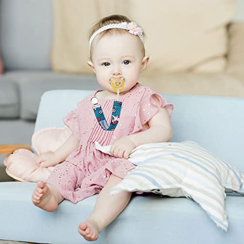 Image of Pacifier Clip Girl,6 Pack Stylish Binky Clips Strap for Baby Girls,Paci Holder with Metal Clip Lightweight Universal Fits Most Pacifiers Teether Toy Soothie,Baby Gift(Travel in Space)