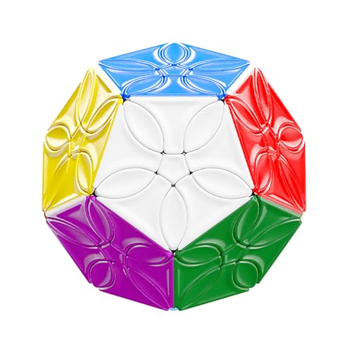 ShengShou 3 x 3 fiori Megaminx 12 superficie 3 x 3 x 12 cm, puzzle liscio Dodekaeder, puzzle a forma di cubo (Stickerless Multicolor)