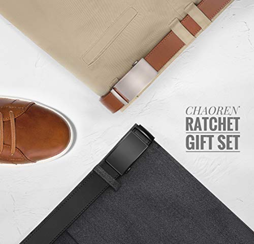Image of CHAOREN Leather Ratchet Belt Men 2 Pack - Customizable Fit, Effortless Style (35mm)