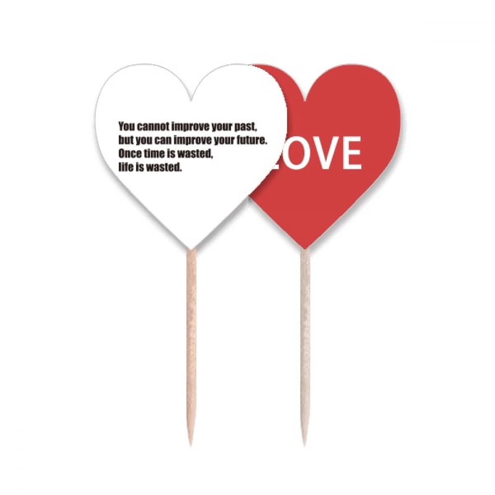 Cure-dents Drapeau Love Heart avec Citation Inspirante pour Événement