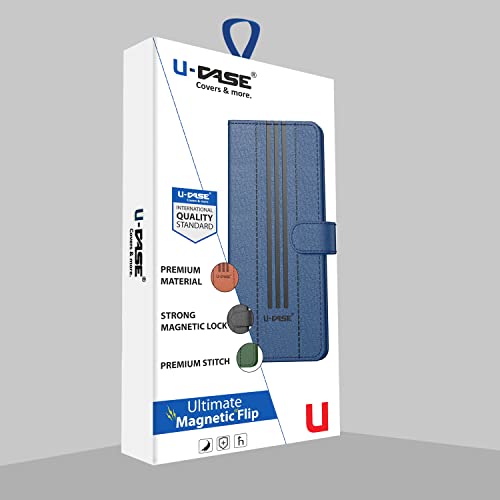 Image of U-Case Compatible with Realme 5 / Realme 5i / Realme 5s / Realme Narzo 10 Flip Cover | Leather Finish | Inside Pockets & Inbuilt Stand | Shockproof Wallet Style Magnetic Closure Back Cover Case