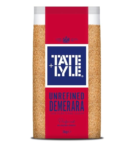 Demerara Sugar 3kg Premium Raw Cane Sugar | Golden Crystals with a Rich Molasses Flavor | Perfect for Baking Coffee Tea and Desserts | 100% Natural & Unrefined