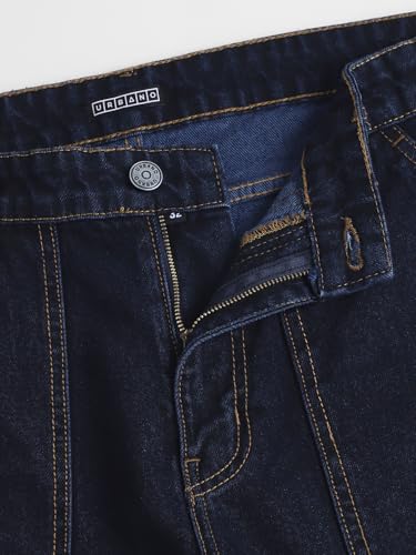 Image of Urbano Fashion Men's Loose Mid Rise Baggy Fit Cargo Carpenter Jeans with 6 Pockets Non-Stretchable