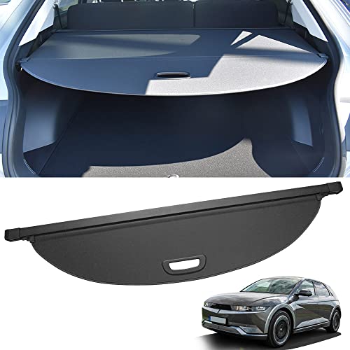 VeCarTech Compatible with 2025 IONIQ 5 N 2024-2022 Hyundai IONIQ 5 Rear Cargo Security Shade Cover Black Privacy Screen Retractable Rear Storage Waterproof Cargo Cover Luggage Security Shield Shade