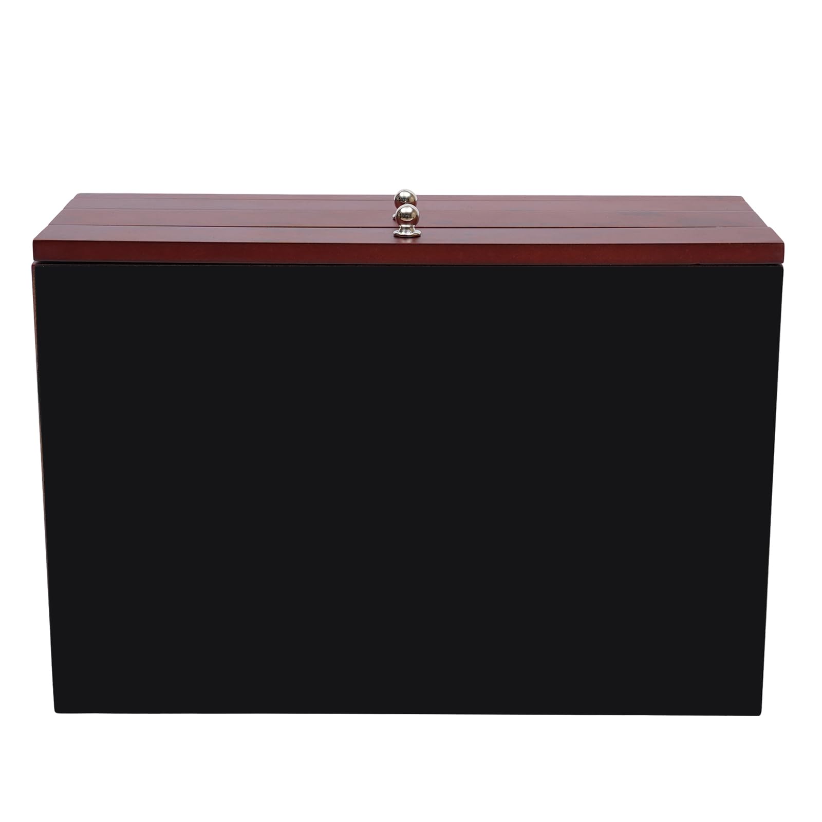 34 slot portapenne, scatola per display con parte superiore trasparente, vetrina a tre livelli, contenitore portapenne, scatola portaoggetti, in legno, 31 x 21 x 12,5 cm, rosso