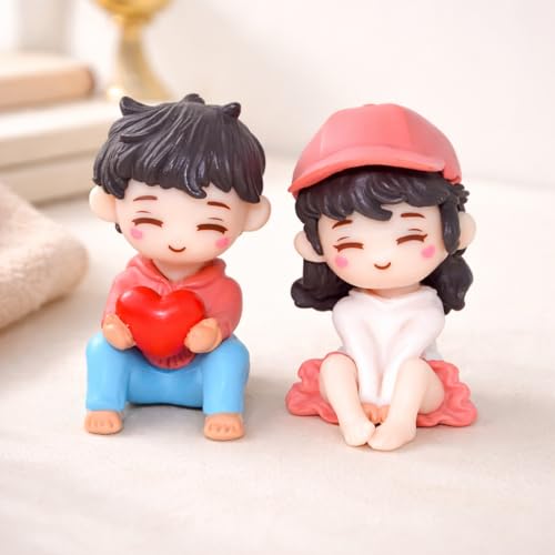 Image of CraftVatika Showpiece for Gift, Home Decor Items, Love Couple Miniature Showpiece Table Decoration Items, Birthday Valentine's Day Gift for Girlfriend Boyfriend Husband Wife