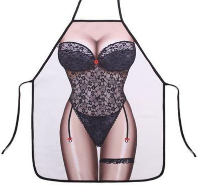 Black Lingerie Female Kitchen Apron