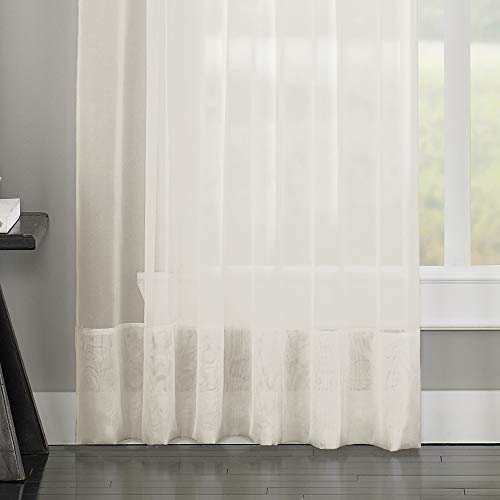 Curtainworks Soho Voile Sheer Pinch Pleat Curtain Panel, 29 by 63", Oyster, W 29" x L 63" (1 Panels) - Image 4