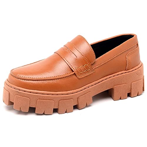 Sapato Mocassim Feminino DUBUY 1404FG Tamanho:33;cor:Marrom;gênero:Feminino