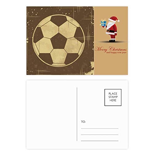 Cartes postales de football Père Noël Noir (lot de 20) pour correspondance d'hiver