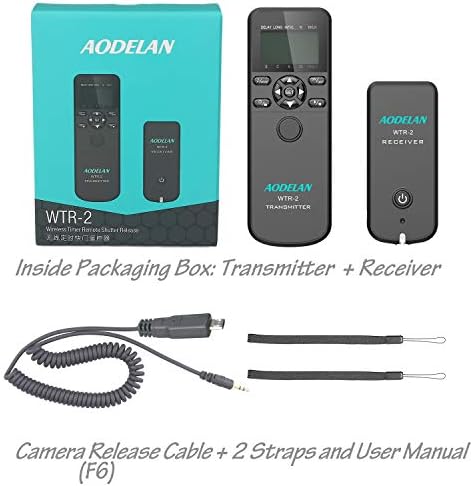 AODELAN WTR2 Shutter Release Timer Wireless Remote Control for for Fujifilm X-H1, X-A5, XF10, X-T20, X-T10, X-T100, X-A5, X-A3, X-A2, X-A1, X-A10, X100F; Replace Fujifilm RR-90