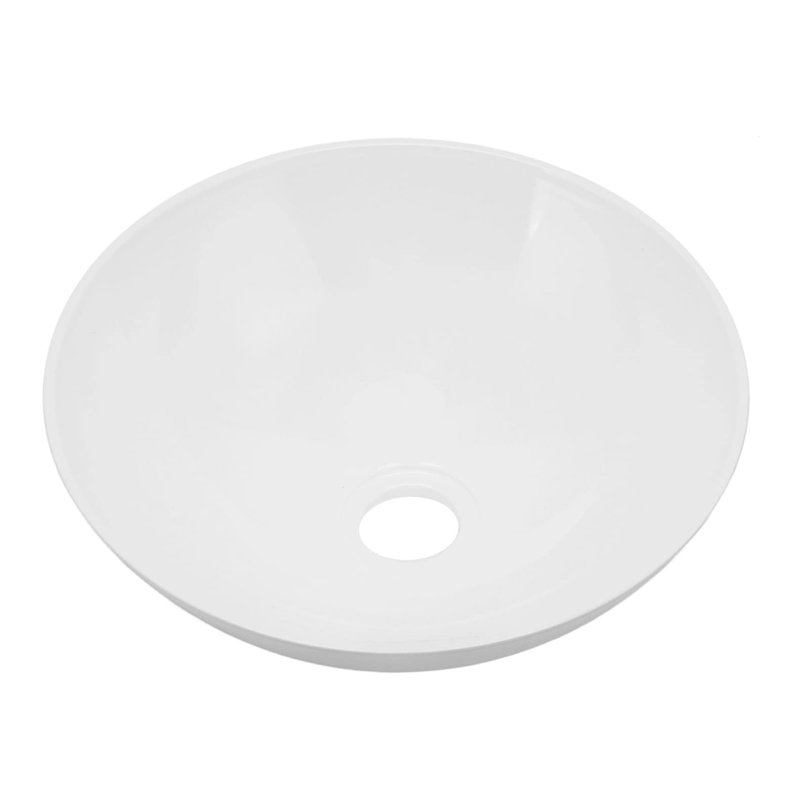 Akozon Fregadero para Caravana, 327,6x129,1 Mm Fregadero de Tocador Cuenco Redondo Lavabo del Baño Acrílico para RV, Caravanas, Autocaravanas, Yates, Baño