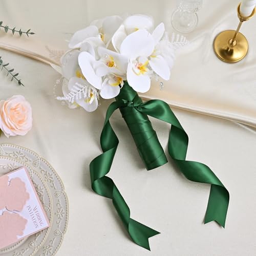 Image of 100 Yards Forest Green Satin Ribbon Polyester Ribbon for Gift Wrapping Very Suitable for Weddings Party Hair Bow Invitation Decorations and More（1-1 /2 inch X 50Yards X 2 Roll）