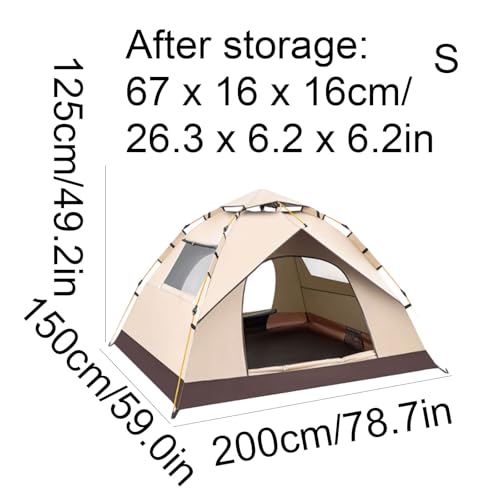 Carpa automática pop-up con doble puerta y ventanas miniatura 2