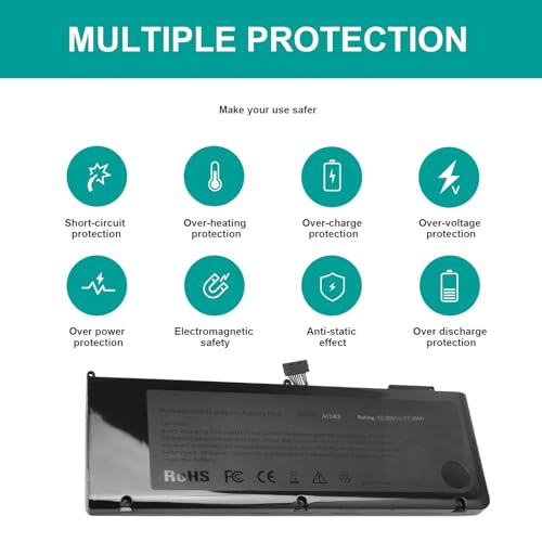 Image of ASUNCELL A1382 A1286 Laptop Battery for 15 inch MacBook Pro 8,2 9,1 MacBook Pro Battery A1286 (Mid 2012 Early 2011 Late 2011)