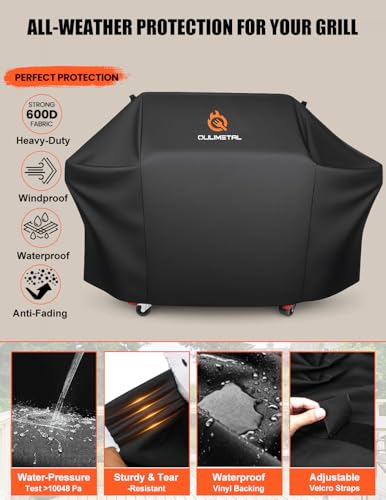 Image of QuliMetal 72 inch BBQ Grill Cover | 600D Waterproof Cover for Large Outdoor Gas,Compatible with Weber,Char-Broil,Nexgrill,Monument,Dyna-glo,Brinkmann and More