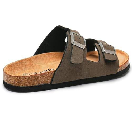 Image of Torotto Kids Sandals Boys Girls Slide Summer Non-slip Cork Glitter Toddler Slippers with Adjustable Straps for Indoor & Outdoor