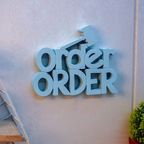 Image of NUKKAD TALES Order Order Blue Showpiece Home Decor Items Office Decoration Items for Office Table Birthday Gift Items Gifts for Lawyers Gift for Advocate (7 x 6 inch)