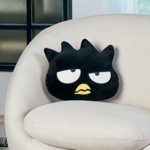 Image of Northwest Sanrio Badtz-Maru Cloud Pillow 12 inch - Plush Stuffed Pillow, Cartoon Character Throw Pillow, Bedroom Decor, Gift for Fans