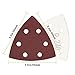 SPEEDWOX 50 Pcs Triangle Sanding Pads Hook and Loop 240 Grit Oscillating Sanding Pad 90mm 6 Holes Fit 3-1/2 Inches Oscillating Multi Tool Detail Sander Sandpaper Triangle Sanding Discs Sanding Tool