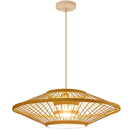 Plafonnier suspendu E27 en bois pour illuminer vos dîners en famille